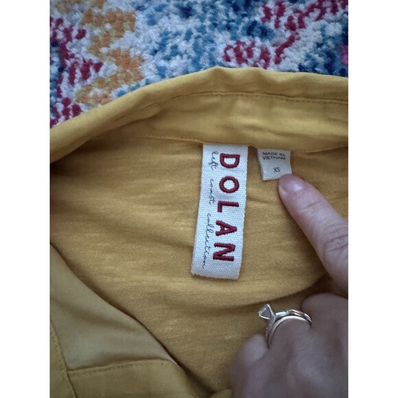 Anthropologie Dolan Left Coast Collection Steinbeck Tunic Top Mustard XS - Picture 3 of 6